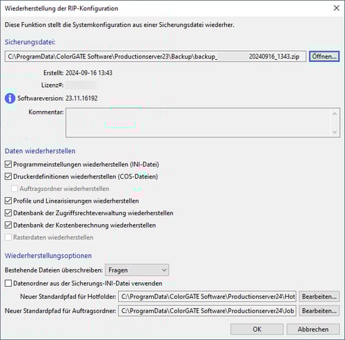 Wiederherstellung der RIP-Konfiguration_Datei_ausgewählt